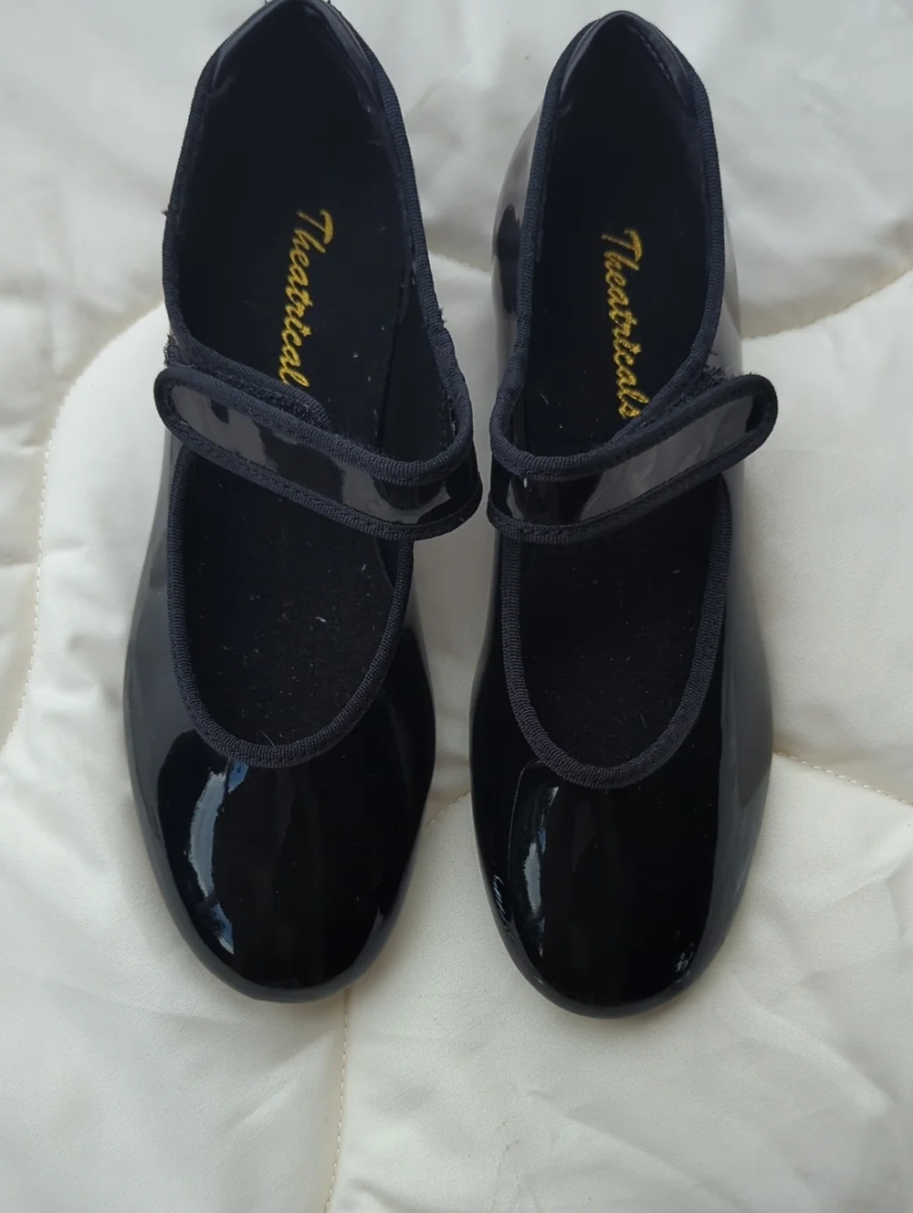 Theatricals Kids Black Patent Mary Jane Dance Tap Shoes 1M